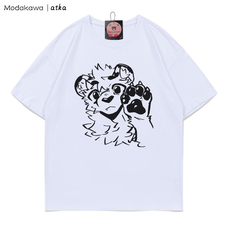 MODAKAWA X atka Tiger Paw Wave Grafik-T-Shirt - White - 5XL - image 2
