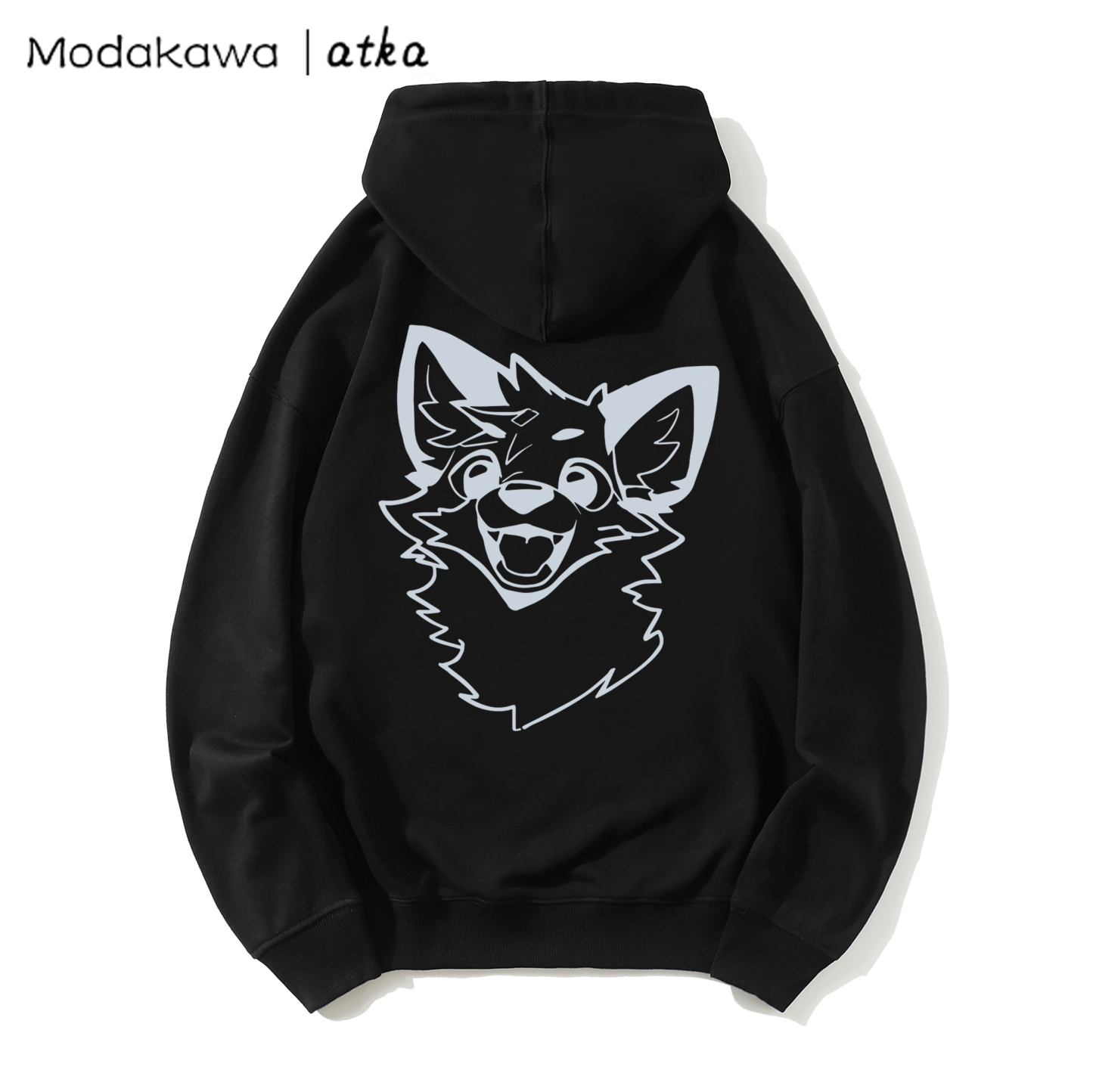 MODAKAWA X atka Lockerer Hoodie mit Fuchs-Print - Black - 5XL - image 2