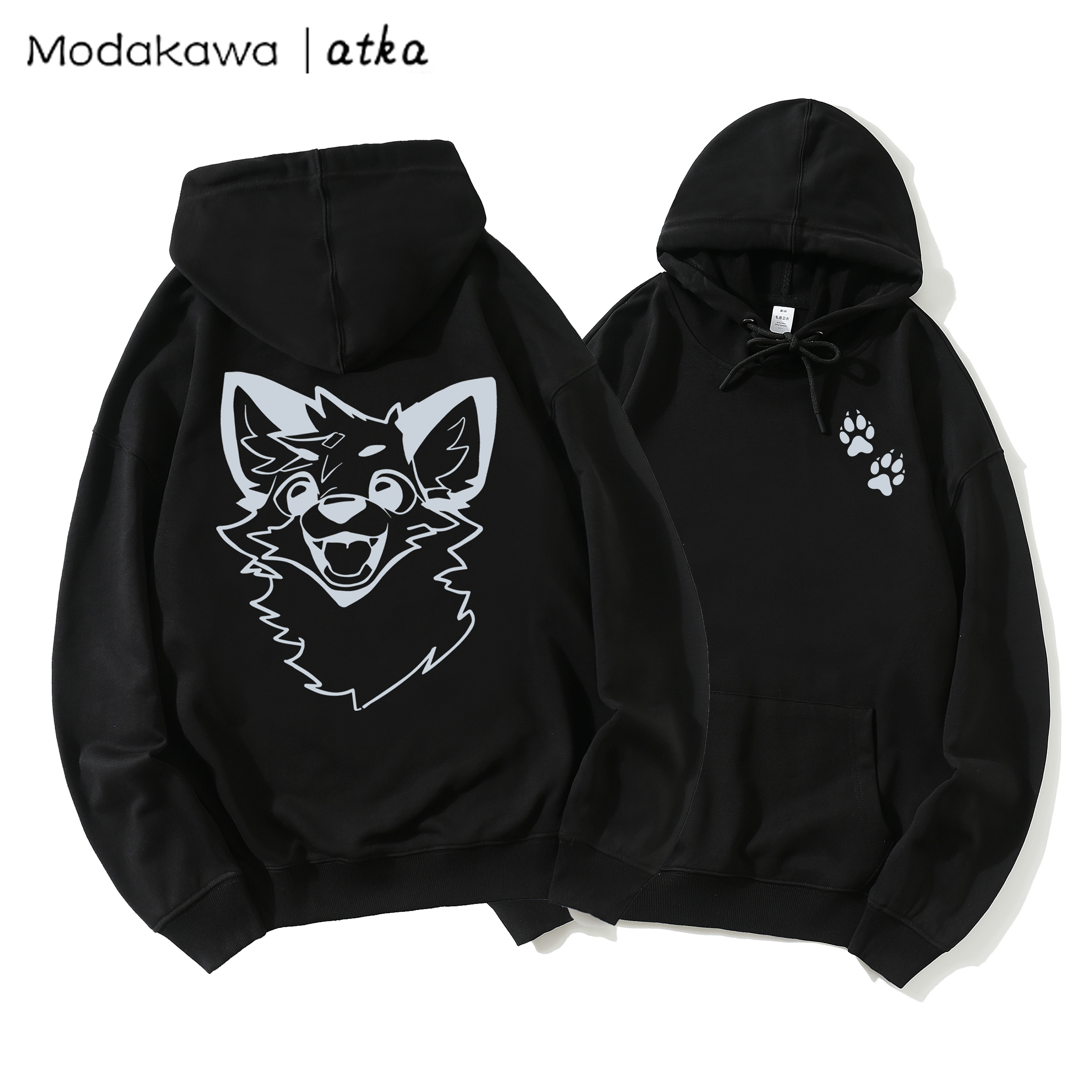 MODAKAWA X atka Lockerer Hoodie mit Fuchs-Print - image 1