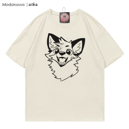 MODAKAWA X atka Fuchs-Print T-Shirt - Beige - 5XL - image 3