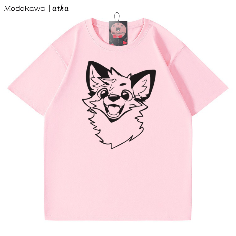 MODAKAWA X atka Fuchs-Print T-Shirt - Pink - 5XL - image 1