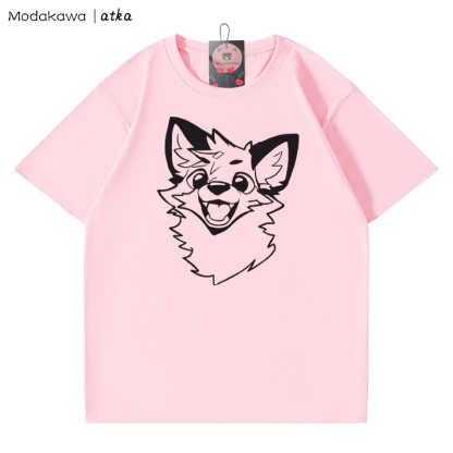 MODAKAWA X atka Fuchs-Print T-Shirt - Pink - 5XL - image 1