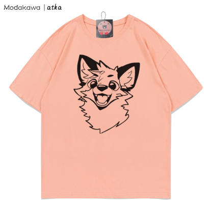 MODAKAWA X atka Fuchs-Print T-Shirt - Peach - 5XL - image 2