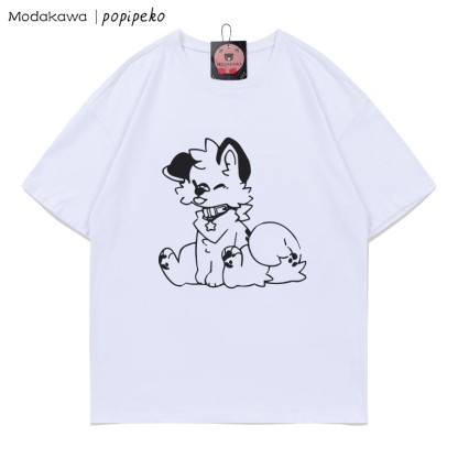 MODAKAWA X popipeko Welpenprint T-Shirt - White - 5XL - image 3