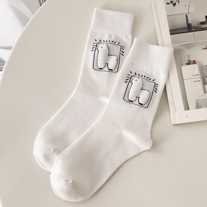 【 Kostenloses Geschenk bei Bestellungen über 80 $】Lamm-Cartoon-Wadensocken - image 3