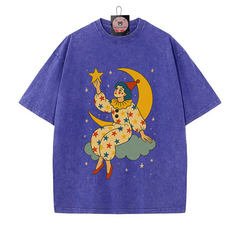 Vintage-T-Shirt mit Mondclown-Print - Blue - 5XL - image 1