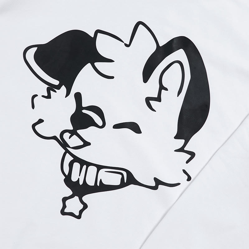 MODAKAWA X popipeko Baumwoll-Hoodie mit Welpenprint und Seitentaschen - image 4
