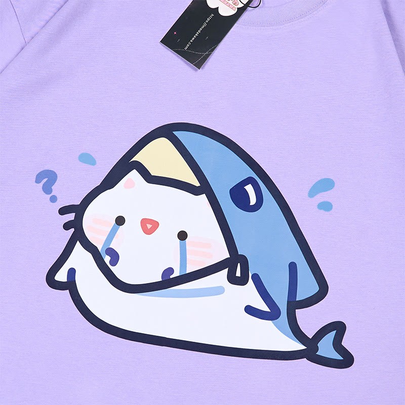 MODAKAWA X gud_doodle T-Shirt mit Kitty-Hai-Print - image 2