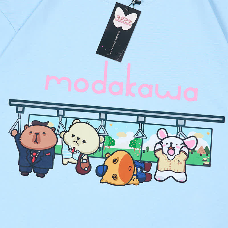 Tierpendel-Buchstabendruck Modakawa T-Shirt - image 2