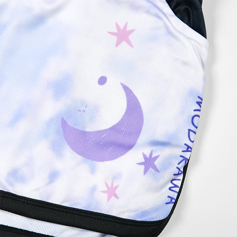 Modakawa Shorts mit Farbverlauf und Mondbuchstaben-Print - image 2