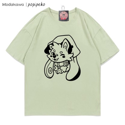 MODAKAWA X popipeko Welpenprint T-Shirt - Green - 5XL - image 4