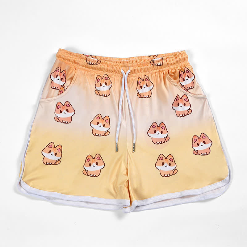 Freizeitshorts mit Kitty-Print von Modakawa - image 3