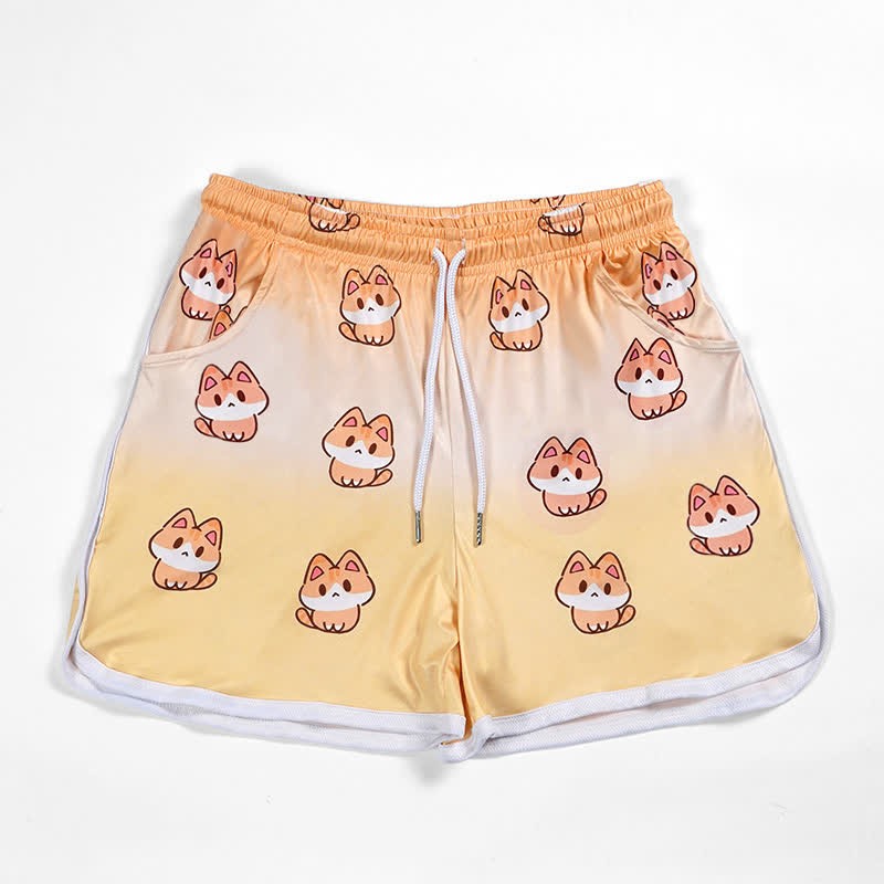 Freizeitshorts mit Kitty-Print von Modakawa - image 3