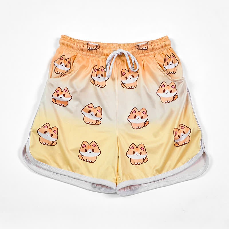 Freizeitshorts mit Kitty-Print von Modakawa - image 5