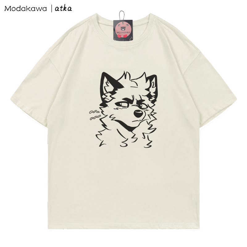 MODAKAWA X atka Cheeky Fox Grafik-T-Shirt - Beige - 5XL - image 1