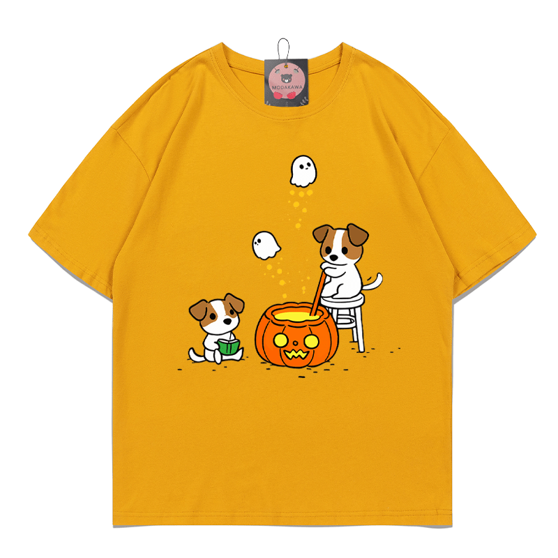 Howl-o-ween Brew Puppy Pumpkin Ghost Grafik-T-Shirt - Yellow - 5XL - image 6