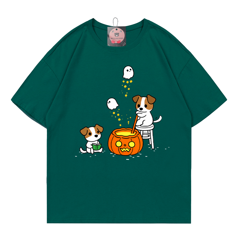Howl-o-ween Brew Puppy Pumpkin Ghost Grafik-T-Shirt - Olive Green - 5XL - image 5