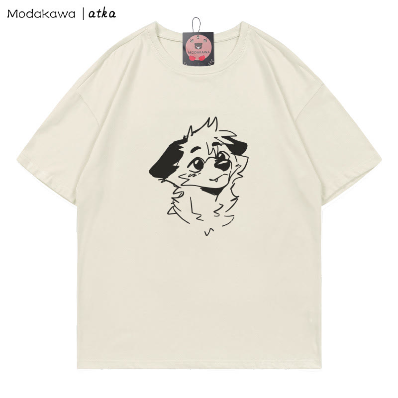 MODAKAWA X atka Anticipating Fox Grafik-T-Shirt - Beige - 5XL - image 2
