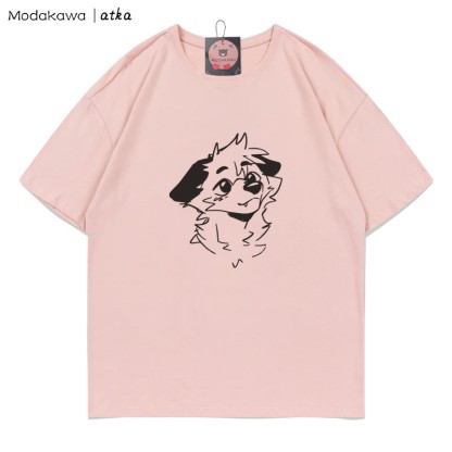 MODAKAWA X atka Anticipating Fox Grafik-T-Shirt - Dark Pink - 5XL - image 1