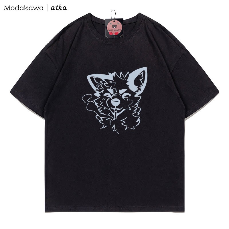 MODAKAWA X atka Fox Smoking Graphic T-Shirt - Black - 5XL - image 4