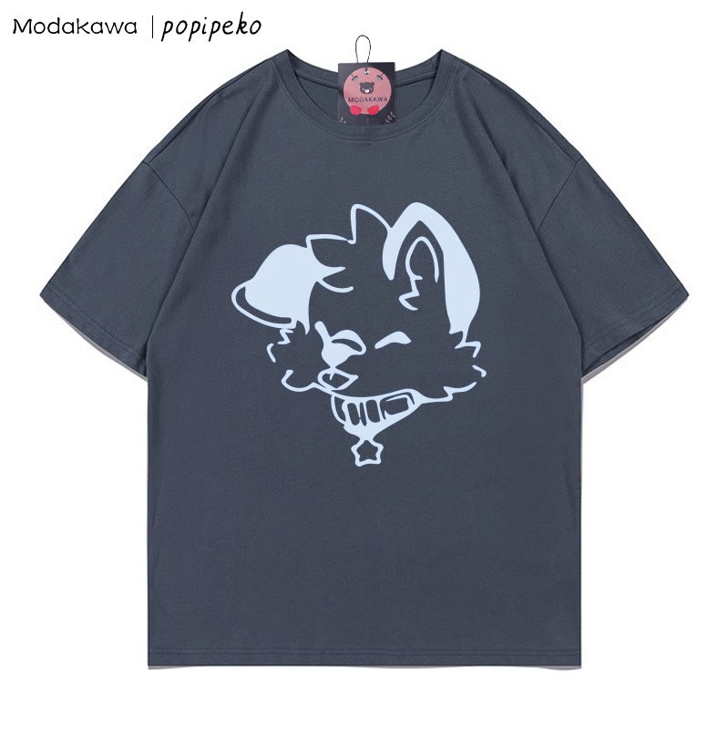 MODAKAWA X popipeko Welpenprint T-Shirt - Grey - 5XL - image 6