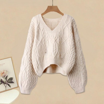 Dreiteiliges Set aus Strickpullover und drapierter Hose - image 2