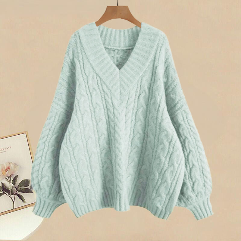 Strickpullover, karierte Hose, passendes Outfit - Green Sweater - XL - image 3