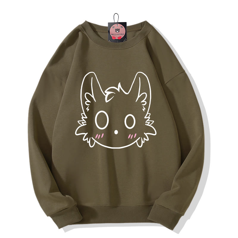 Sweatshirt mit Little Monster Print und Rundhalsausschnitt - Dark Khaki - 5XL - image 4