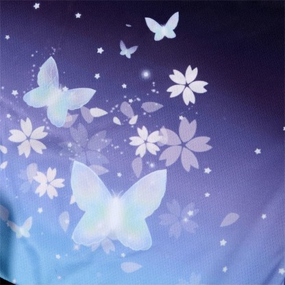 Lässige Shorts mit Farbverlauf und Schmetterlingsblumendruck - image 2