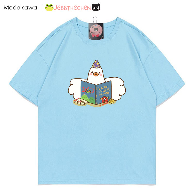 MODAKAWA X jessthechen Reading Duck Grafik-T-Shirt - Blue - 5XL - image 2