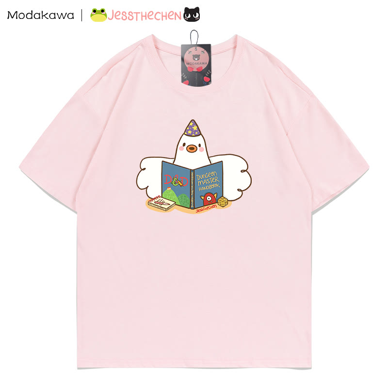 MODAKAWA X jessthechen Reading Duck Grafik-T-Shirt - Pink - 5XL - image 1