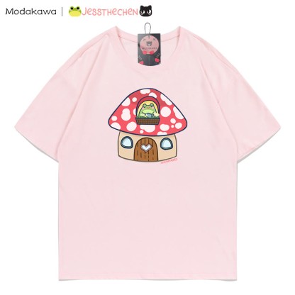 MODAKAWA X jessthechen Frosch im Pilzhaus Grafik-T-Shirt - Pink - 5XL - image 2