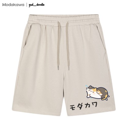 MODAKAWA x gud_doodle Shorts mit Kätzchen-Grafik - Aprikose - 5XL - image 1