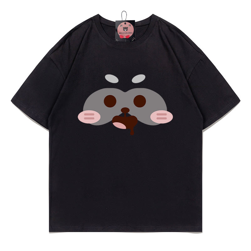 T-Shirt mit Rotpanda-Print - Black - 5XL - image 1