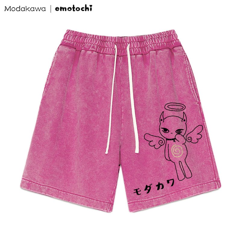 Angel Kitty – Shorts mit Vintage-Waschung und Grafik - Rosenrot - 3XL - image 1