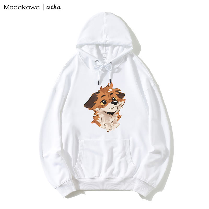 Kapuzenpullover mit Fuchs-Grafik - White - 5XL - image 2