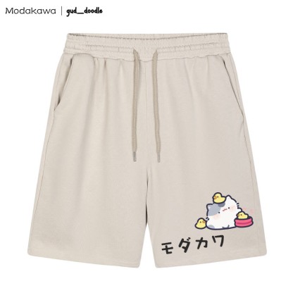 Shorts mit Kordelzug und Kitty Chick-Grafik - Aprikose - 5XL - image 1