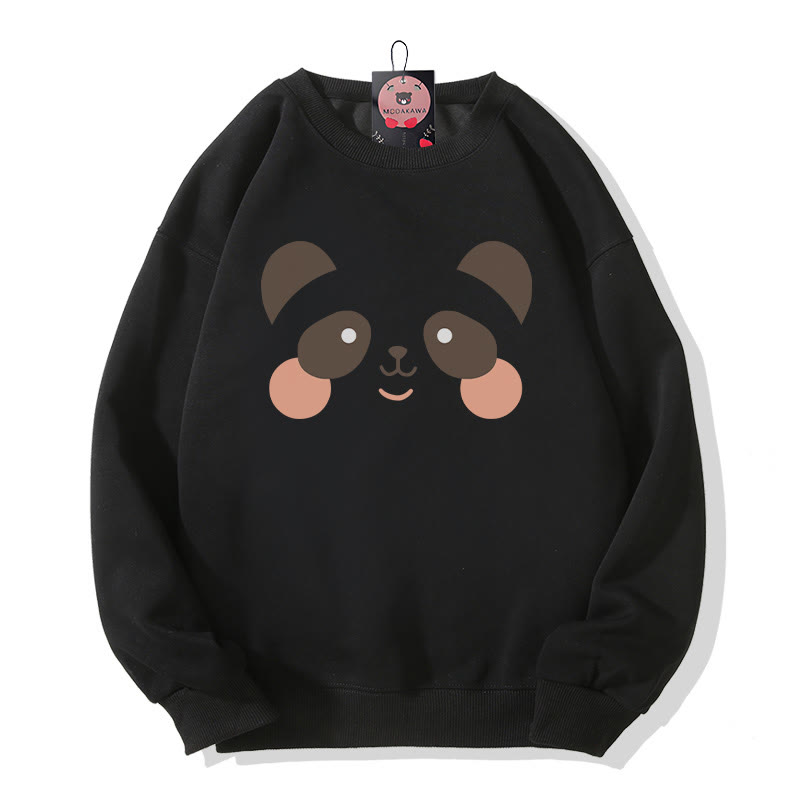 Sweatshirt mit Bärenmuster und Rundhalsausschnitt - Black - 5XL - image 2