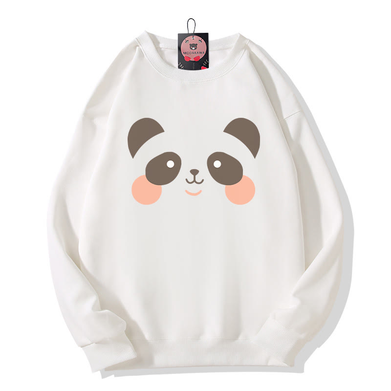 Sweatshirt mit Bärenmuster und Rundhalsausschnitt - White - 5XL - image 1