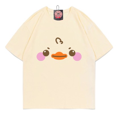 T-Shirt mit Entenmuster - Apricot - 5XL - image 1
