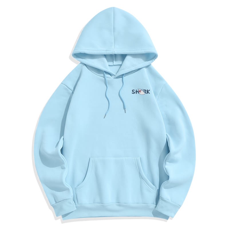 Modakawa – Plüsch-Hoodie mit Hai-Print und Taschen - image 2