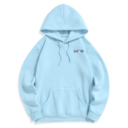 Modakawa – Plüsch-Hoodie mit Hai-Print und Taschen - image 2
