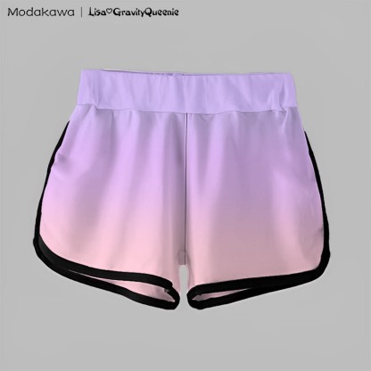 MODAKAWA Shorts mit Farbverlauf und Musiknoten-Grafik - image 2