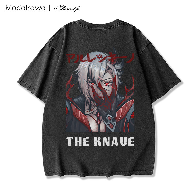 MODAKAWA X Shionslife – The Knave – Gewaschenes T-Shirt aus 100 % Baumwolle - Black - 5XL - image 2