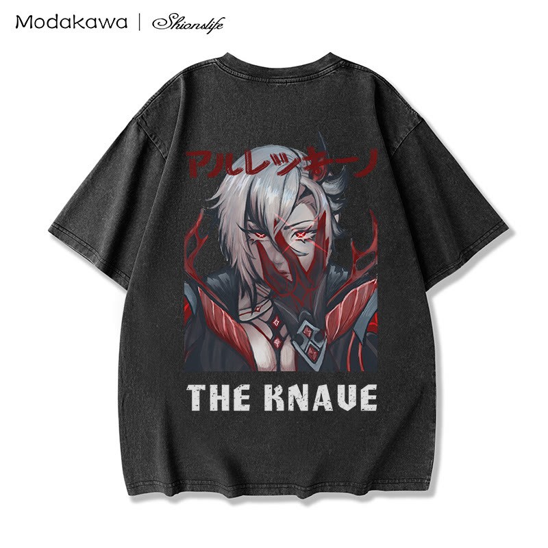 MODAKAWA X Shionslife – The Knave – Gewaschenes T-Shirt aus 100 % Baumwolle - Black - 5XL - image 2