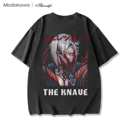 MODAKAWA X Shionslife – The Knave – Gewaschenes T-Shirt aus 100 % Baumwolle - Black - 5XL - image 2