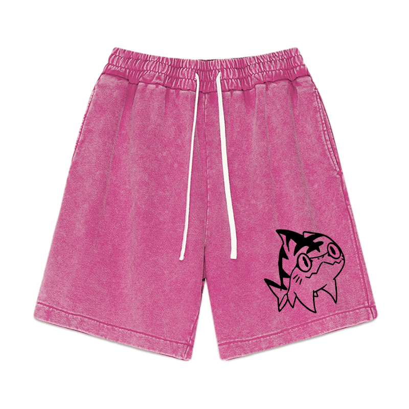 Shorts mit Goofy-Hai-Grafik im Vintage-Look - Rosenrot - 3XL - image 5