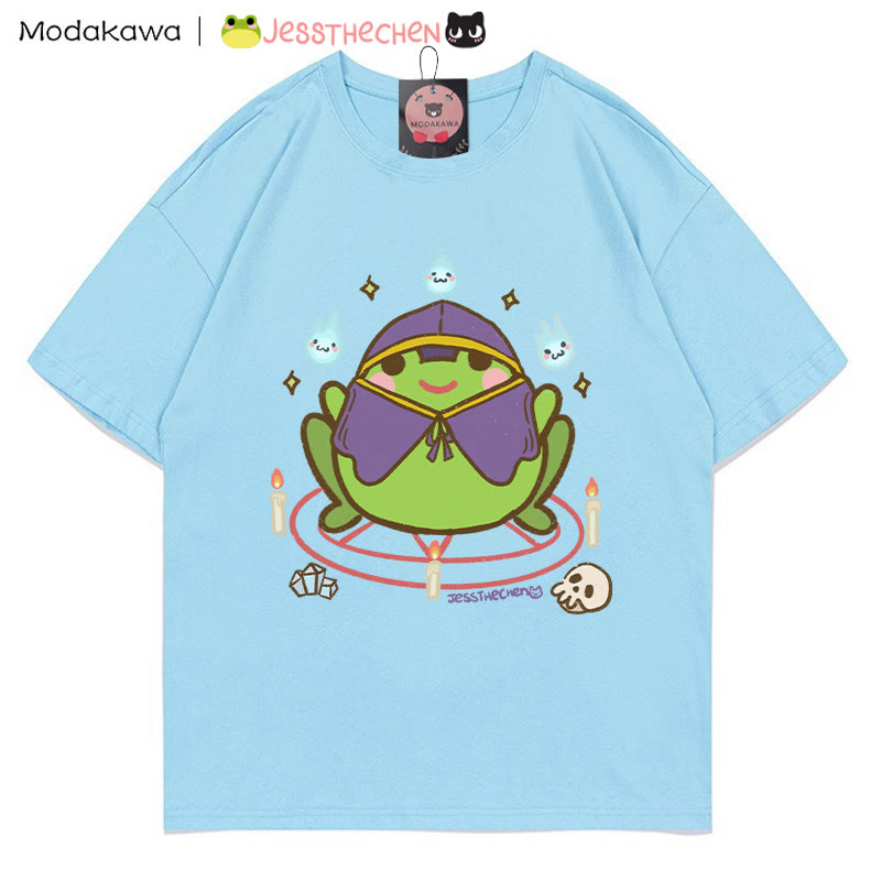 T-Shirt mit Zauberfrosch-Grafik - Blau - 5XL - image 3