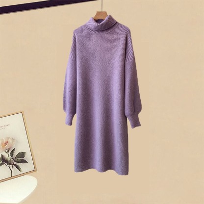 Strickcardigan-Kleid passendes Outfit - Purple Dress - XL - image 5