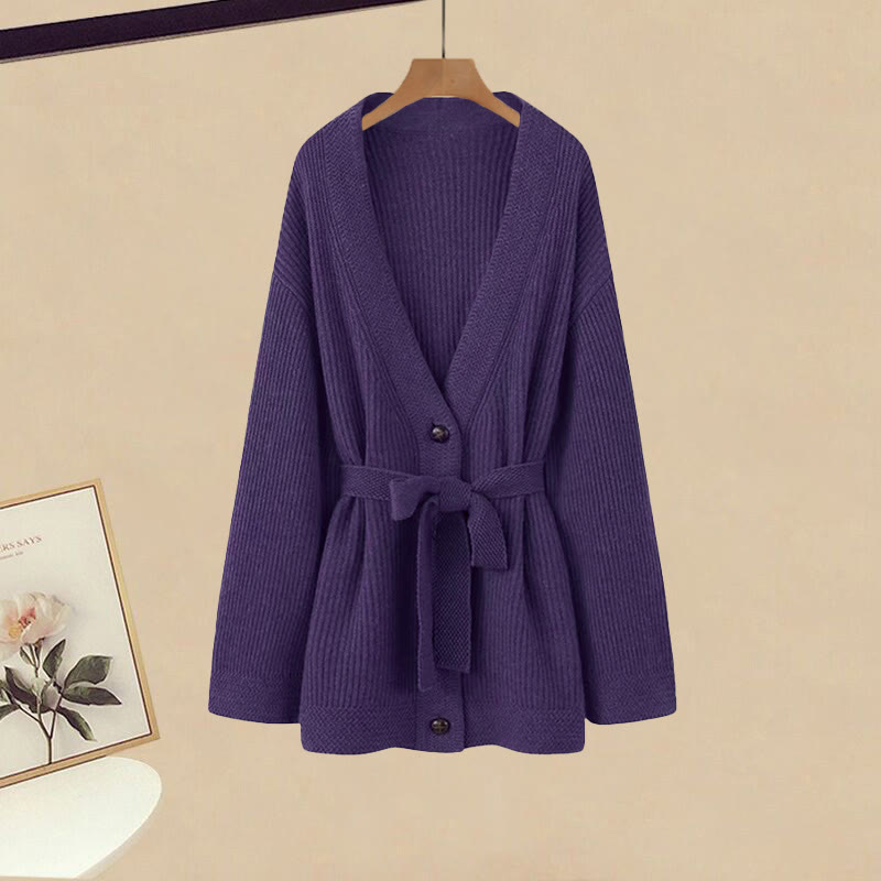 Strickjacke mit Schnürung, passendes Outfit - Cardigan - XL - image 2